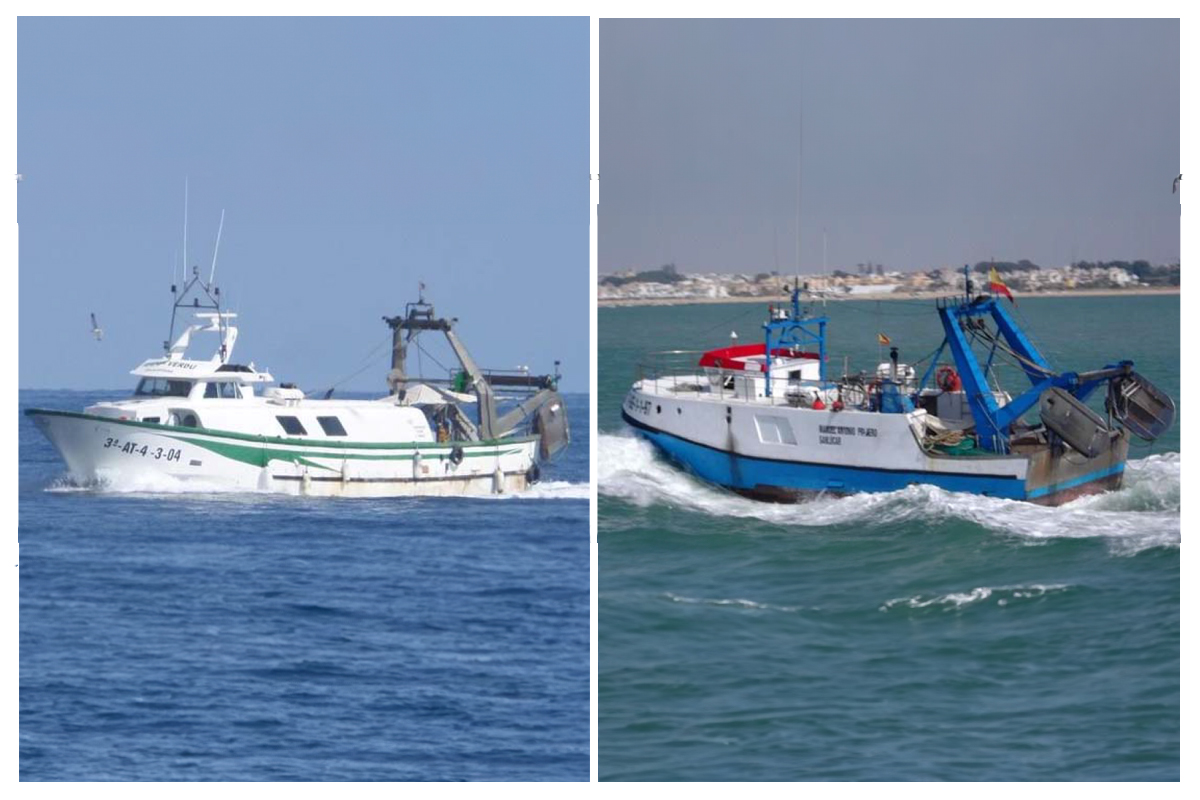 Imagen de los dos barcos utilizados para el estudio